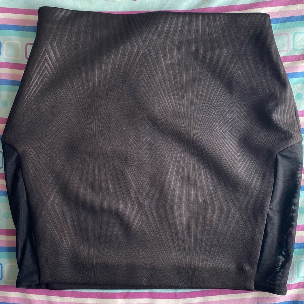 Black bebe mini skirt